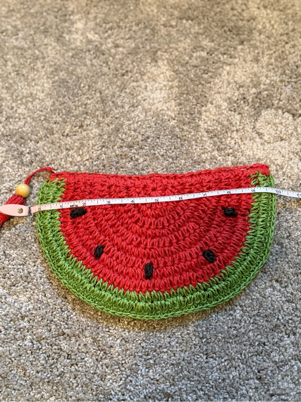 Handmade Watermelon Crochet Clutch - Picture 2 of 7